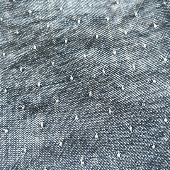 Talbots Blue Blouse with White Dotted Design Size XS - Picture 3 of 8